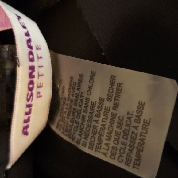 Allison Daley Petite Size Stretch Pull-On Straight Leg Pants in Black Size 8P - Picture 4 of 8